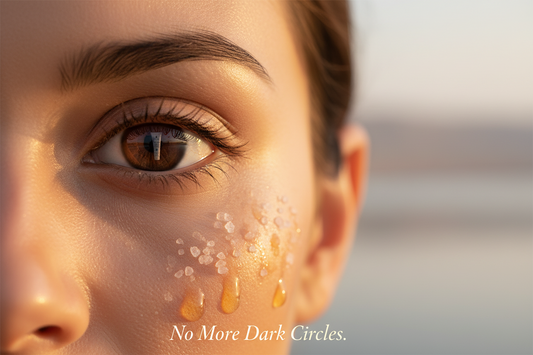 Close-up of bright youthful eyes with no dark circles after using La Cure Eye Cream with Dead Sea minerals and Vitamin E