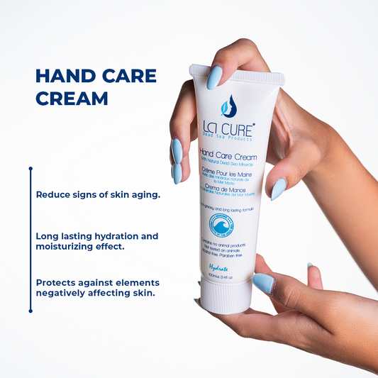 La Cure Hand Care Cream product packaging 100ml non-greasy formula with Dead Sea minerals