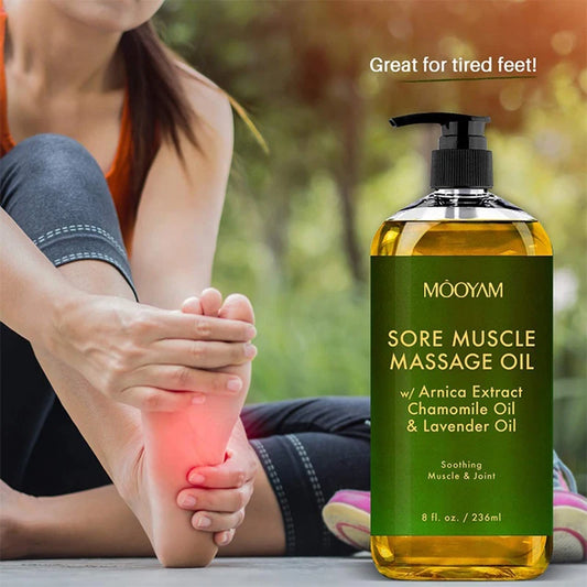 Pure Organic Body Massage Oil – Lavender, Frankincense & Sore Muscle Blend – 236ml